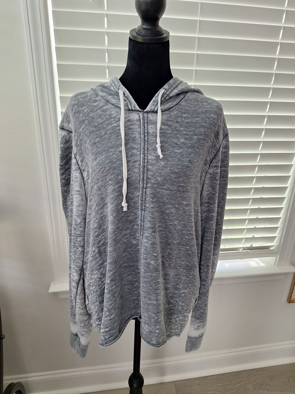 Alternative Heather Gray Hooded Pullover Sweatshirt